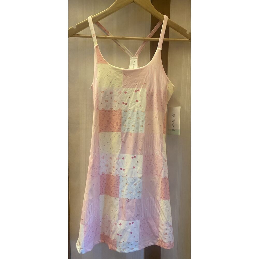 NWT ASR Soft Jumpsuit Dress Shorts Active Outfit Women’s S Pink Padded Bra $74